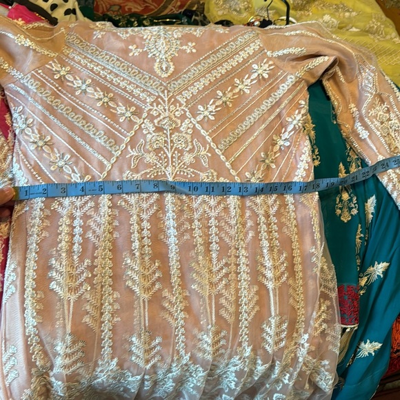 Pakistani baroque long dress - 2 piece NEW - Picture 5 of 5